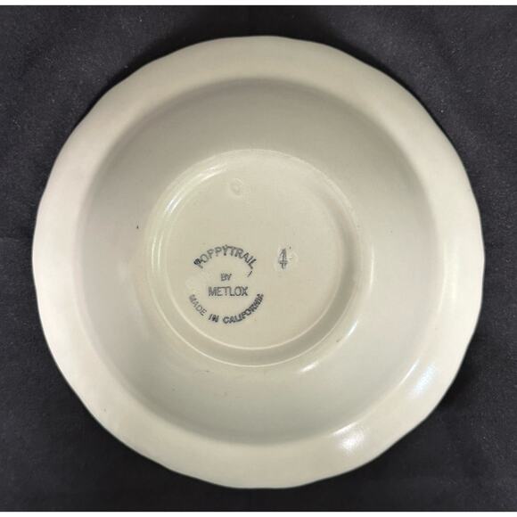 METLOX Poppy Trail Sculptured Blue Grape Cereal Bowl 6" - Picture 8 of 9